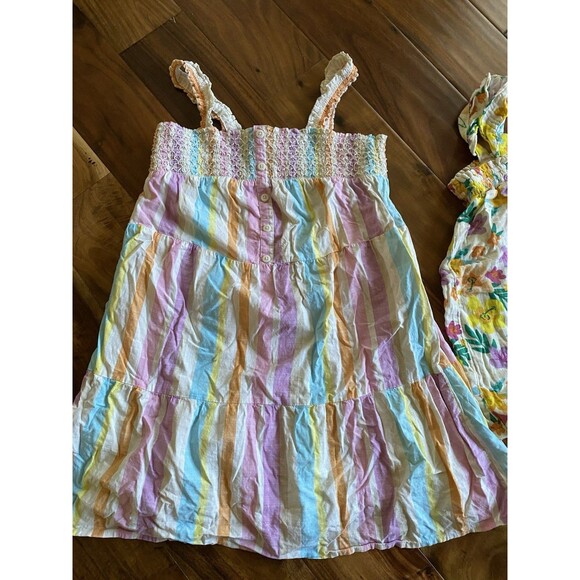 Lot Of 2 Cat & Jack Girls Dress & Tank Size L 10/12 100% Cotton Great Condition - Picture 2 of 9